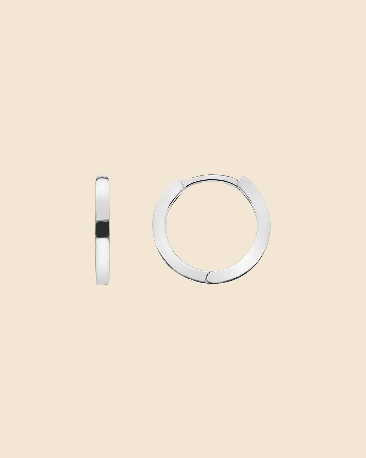 Sterling Silver Essential Hinged Huggie Hoops
