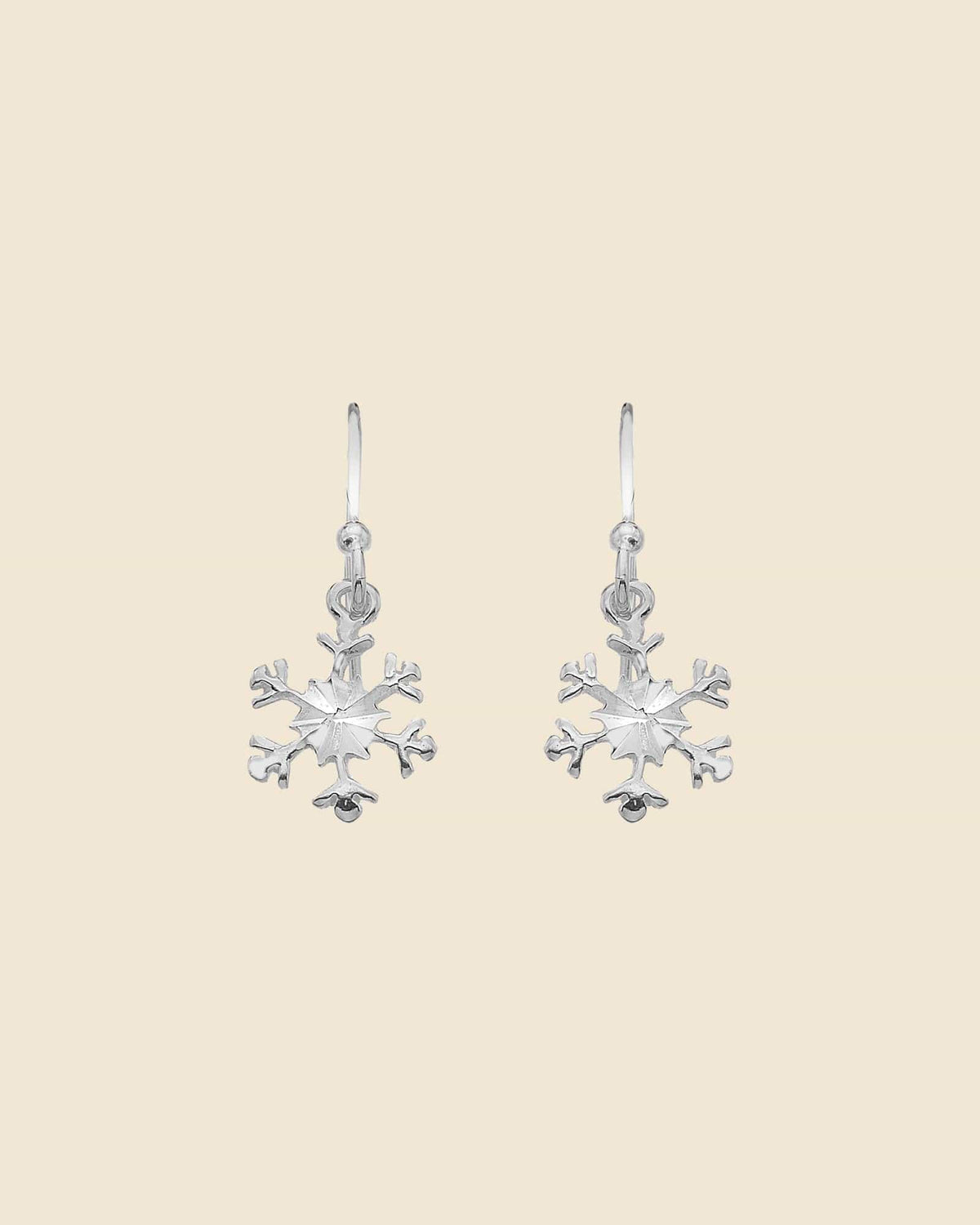 Sterling Silver Snowflake Drop Earrings