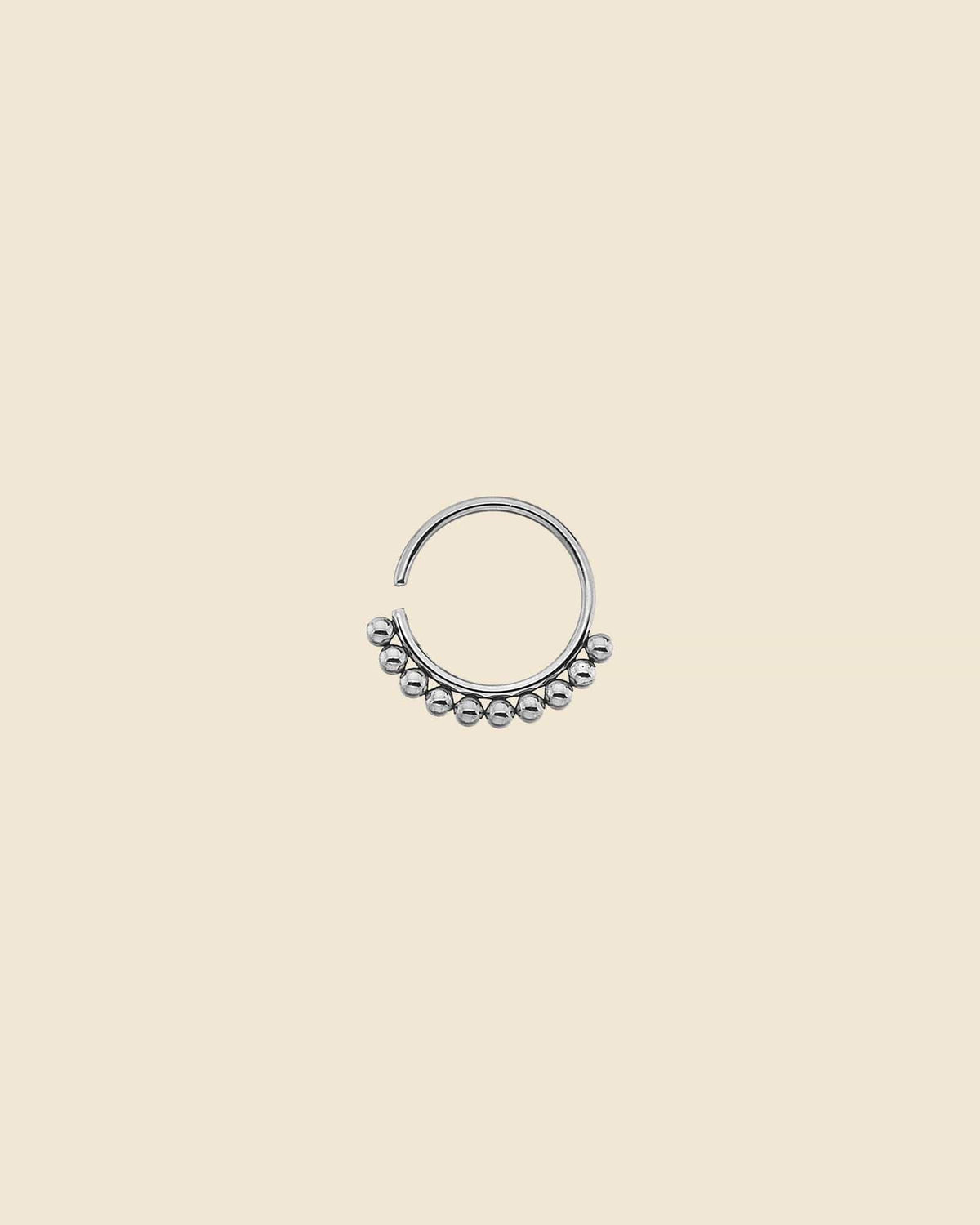 Surgical Steel Bobble Twist Ring