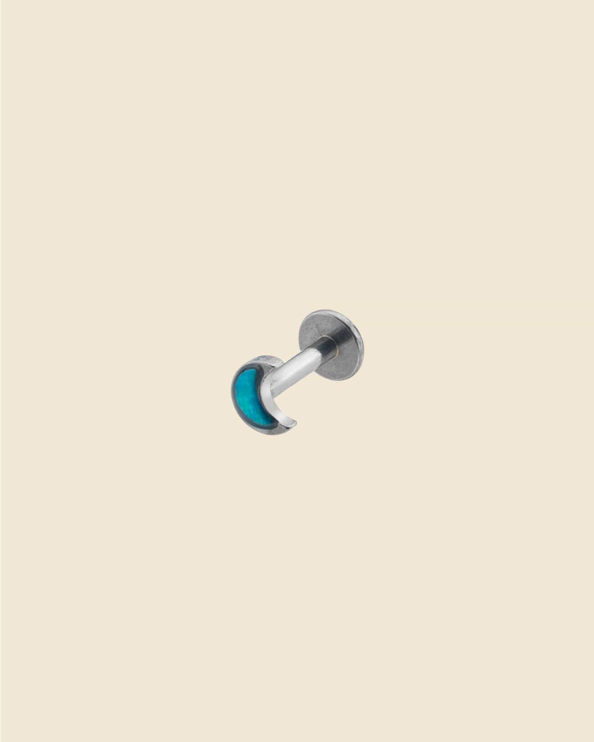 Surgical Steel Opal Effect Crescent Moon Labret