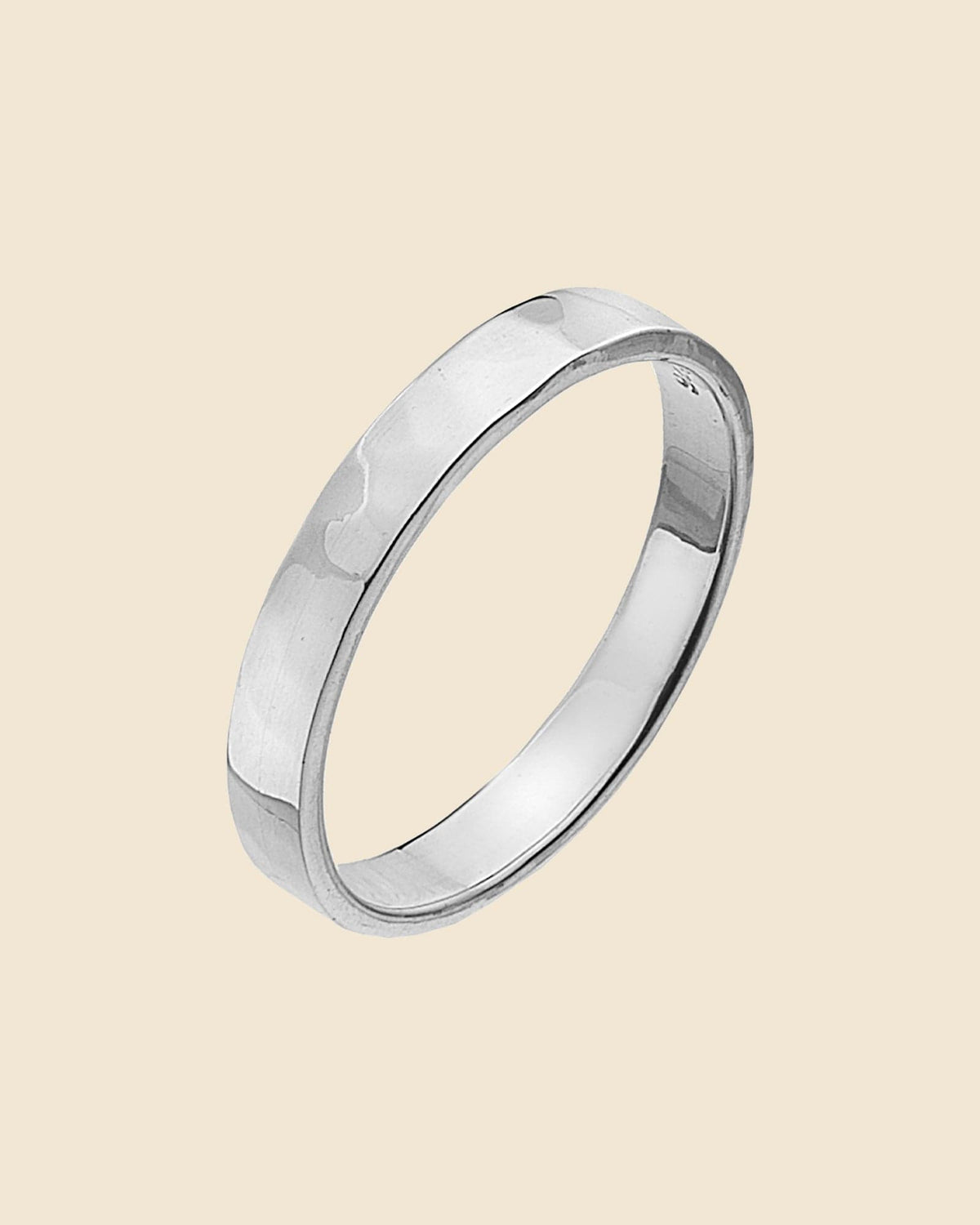 Sterling Silver Hammered Band Ring